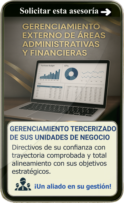 GERENCIAMIENTO TERCERIZADO DE TUS UNIDADES DE NEGOCIO.Directivos de su confianza con expertise comprobado y total alineamiento con sus objetivos estratégicos